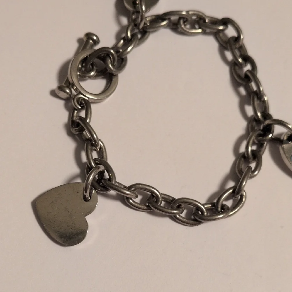 Silver Heart‎ Charm Bracelet